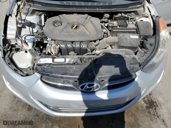 2012 Hyundai Elantra GLS with VIN KMHDH4AEXCU272222, listed as a Copart auction lot 53307345 with 103,639 mi miles and Salvage Title. Bid and sale history available at carsss.com. Image 11.