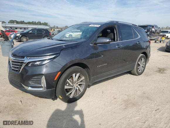 2022 Chevrolet Equinox Premier with VIN 2GNAXNEV6N6148287, listed as a Copart auction lot 42850125 with 35,397 mi miles and Salvage Title. Bid and sale history available at carsss.com. Image 1.