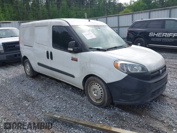 2016 Ram ProMaster City Cargo Tradesman with VIN ZFBERFAT5G6C08458, listed as a IAAI auction lot 42018028 with 166,294 mi miles. Bid and sale history available at carsss.com. Image 1.