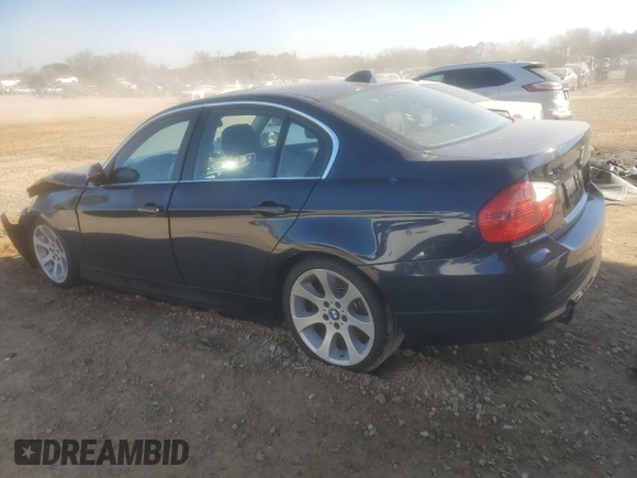 2008 BMW 3 Series 335i with VIN WBAVB77538NM05405, listed as a Copart auction lot 46703755 with 0 mi miles and Salvage Title. Bid and sale history available at carsss.com. Image 2.