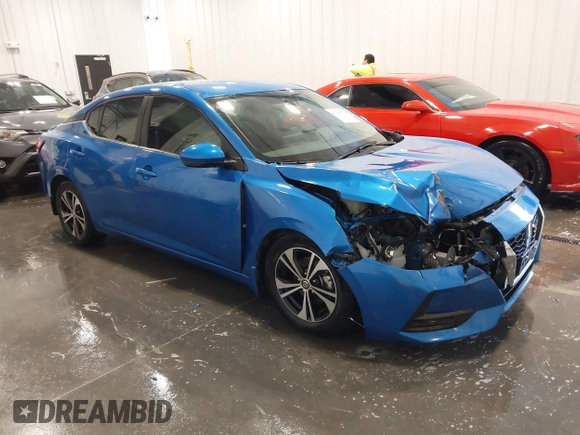 2020 Nissan Sentra SV with VIN 3N1AB8CV3LY220654, listed as a IAAI auction lot 41740719 with 27,546 mi miles and . Bid and sale history available at DreamBid. Image 1.