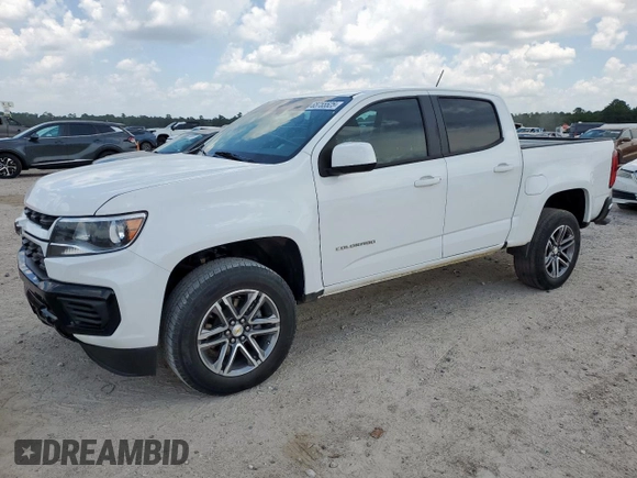 2022 Chevrolet Colorado 2WD Work Truck with VIN 1GCGSBEN5N1125523, listed as a Copart auction lot 65755525 with 52,440 mi miles and Salvage title. Bid and sale history available at DreamBid. Image 1.