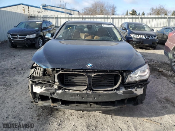 2013 BMW 7 Series 750i xDrive with VIN WBAYB6C50DD223786, listed as a Copart auction lot 87579345 with 143,523 mi miles and Salvage Title. Bid and sale history available at carsss.com. Image 5.