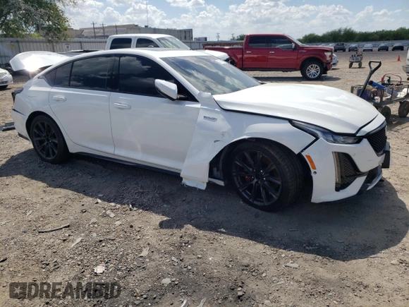 2021 Cadillac CT5 V-Series with VIN 1G6DR5RW9M0134624, listed as a Copart auction lot 67149673 with Not provided miles and . Bid and sale history available at DreamBid. Image 4.
