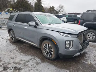 2020 Hyundai Palisade SEL with VIN KM8R24HE4LU056492, listed as a IAAI auction lot 41459989 with 76,318 mi miles. Bid and sale history available at carsss.com. Image 1.