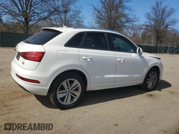 2017 Audi Q3 Premium with VIN WA1ECCFS1HR008097, listed as a Copart auction lot 48542095 with 45,539 mi miles and Salvage Title. Bid and sale history available at carsss.com. Image 3.