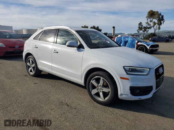 2015 Audi Q3 Premium Plus with VIN WA1EFCFS5FR008916, listed as a Copart auction lot 46449625 with 129,480 mi miles and Salvage title. Bid and sale history available at DreamBid. Image 4.