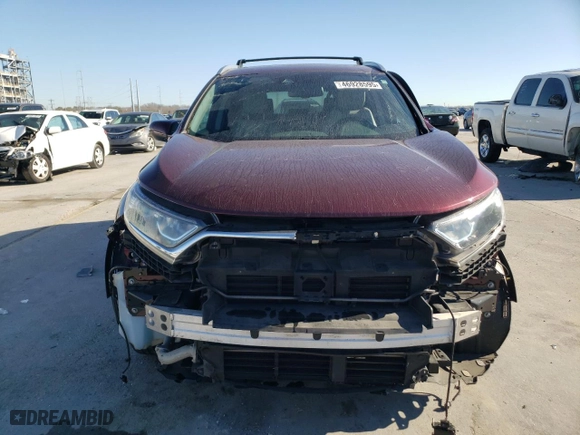 2018 Honda CR-V EX-L with VIN 7FARW1H85JE038370, listed as a Copart auction lot 46928595 with 67,276 mi miles and Salvage Title. Bid and sale history available at carsss.com. Image 5.