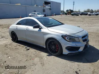 2014 Mercedes-Benz CLA 45 AMG with VIN WDDSJ5CB8EN122458, listed as a Copart auction lot 50528055 with 74,961 mi miles and Salvage title. Bid and sale history available at DreamBid. Image 4.