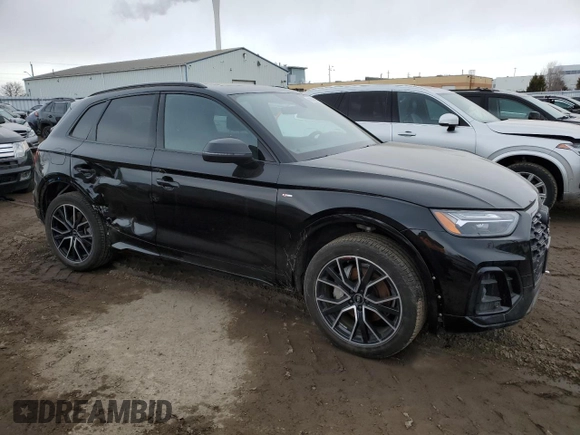 2023 Audi Q5 S line Premium Plus with VIN WA1EAAFY4P2183661, listed as a Copart auction lot 48610815 with 22,414 mi miles and Salvage Title. Bid and sale history available at carsss.com. Image 4.