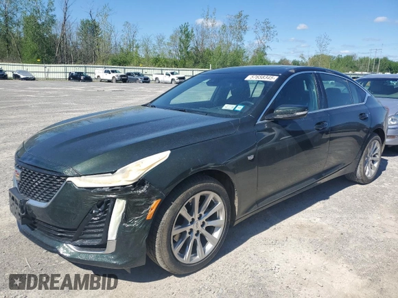 2021 Cadillac CT5 Luxury z VIN 1G6DX5RK0M0109355, wystawiony jako Copart lot #57658345 z przebiegiem 29 441 mil mil oraz Szkody całkowita. Historia ofert i sprzedaży dostępna na DreamBid. Obrazek 1.