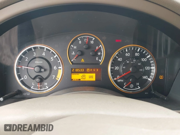 2011 Nissan Armada SV with VIN 5N1AA0ND5BN600138, listed as a IAAI auction lot 41535623 with 218,533 mi miles and . Bid and sale history available at DreamBid. Image 7.