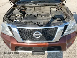 2017 Nissan Armada SL with VIN JN8AY2ND8H9010517, listed as a Copart auction lot 61785834 with 142,157 mi miles and Salvage Title. Bid and sale history available at carsss.com. Image 12.