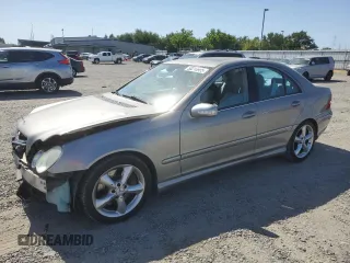 2006 Mercedes-Benz C 230 Sport with VIN WDBRF52H56E022348, listed as a Copart auction lot 58210695 with 97,325 mi miles and Salvage title. Bid and sale history available at DreamBid. Image 1.