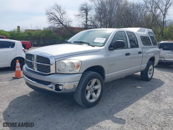 2008 Dodge Ram 1500 SLT with VIN 1D7HU18N18S574013, listed as a IAAI auction lot 42073938 with 143,365 mi miles. Bid and sale history available at carsss.com. Image 2.