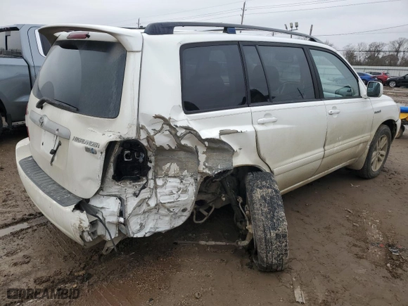 2006 Toyota Highlander Hybrid with VIN JTEDW21A060013855, listed as a Copart auction lot 89391045 with 137,604 mi miles and Salvage Title. Bid and sale history available at carsss.com. Image 3.