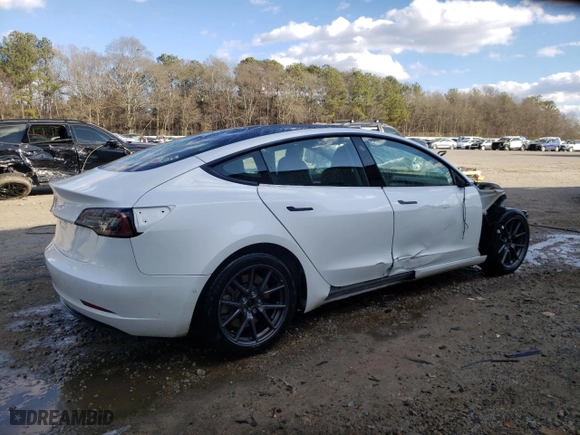 2022 Tesla Model 3 with VIN 5YJ3E1EA9NF191254, listed as a Copart auction lot 42329975 with NaN miles and Salvage Title. Bid and sale history available at carsss.com. Image 3.