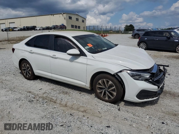 2023 Volkswagen Jetta S with VIN 3VW4M7BU1PM052854, listed as a Copart auction lot 57409355 with Not provided miles and Salvage title. Bid and sale history available at DreamBid. Image 4.