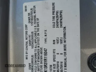 2000 Chevrolet Tahoe Z71 с VIN 1GNEK13R3YR116047, выставлен на аукционе Copart как лот 60037735 с пробегом 174 428 миль миль и Списание • Salvage title. История ставок и продаж доступна на DreamBid. Изображение 14.