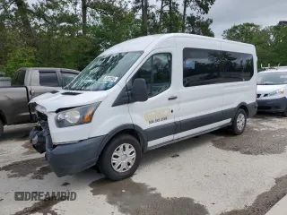 2018 Ford Transit with VIN 1FTYE2CM1JKB06591, listed as a Copart auction lot 54611555 with 205,814 mi miles and Salvage title. Bid and sale history available at DreamBid. Image 1.