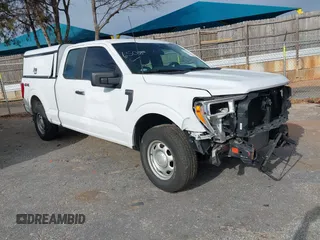 2021 Ford F-150 XL with VIN 1FTEX1EP0MKE07923, listed as a IAAI auction lot 41726506 with 99,518 mi miles and . Bid and sale history available at DreamBid. Image 1.