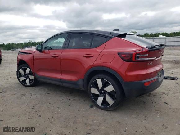 2022 Volvo C40 Recharge Pure Electric Ultimate with VIN YV4ED3GB5N2005173, listed as a Copart auction lot 55083914 with 10128 miles. Bid and sale history available at carsss.com. Image 2.
