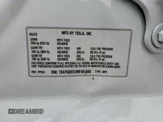 2022 Tesla Model Y Long Range z VIN 7SAYGDEE3NF481660, wystawiony jako Copart lot #54398215 z przebiegiem 48 587 mil mil oraz Szkoda całkowita • Salvage title. Historia ofert i sprzedaży dostępna na DreamBid. Obrazek 13.