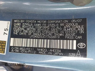 2007 Toyota Prius z VIN JTDKB20U077668819, wystawiony jako IAAI lot #42179765 z przebiegiem 178 388 mil mil oraz . Historia ofert i sprzedaży dostępna na DreamBid. Obrazek 9.