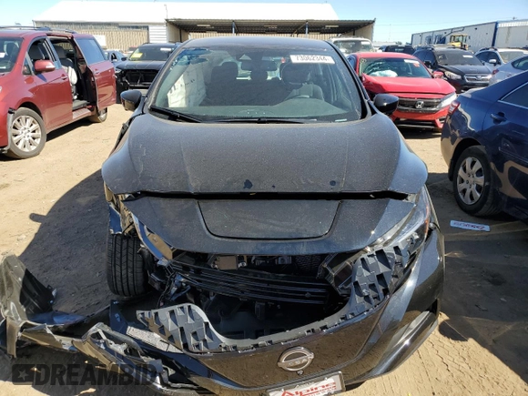 2025 Nissan LEAF SV Plus with VIN 1N4CZ1CV6SC557910, listed as a Copart auction lot 73062344 with 247 mi miles and Salvage Title. Bid and sale history available at carsss.com. Image 5.