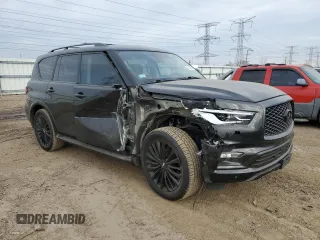 2018 Infiniti QX80 with VIN JN8AZ2NC3J9441423, listed as a Copart auction lot 47876664 with 63,659 mi miles. Bid and sale history available at carsss.com. Image 4.