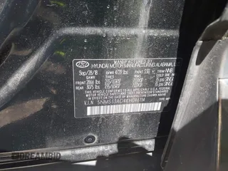 2019 Hyundai Santa Fe SEL with VIN 5NMS33AD4KH046114, listed as a IAAI auction lot 41826467 with 102,714 mi miles and . Bid and sale history available at DreamBid. Image 9.