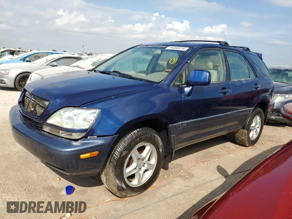 2002 Lexus RX 300 with VIN JTJHF10U220261317, listed as a Copart auction lot 74466814 with 194,603 mi miles and Non Repairable. Bid and sale history available at carsss.com. Image 1.