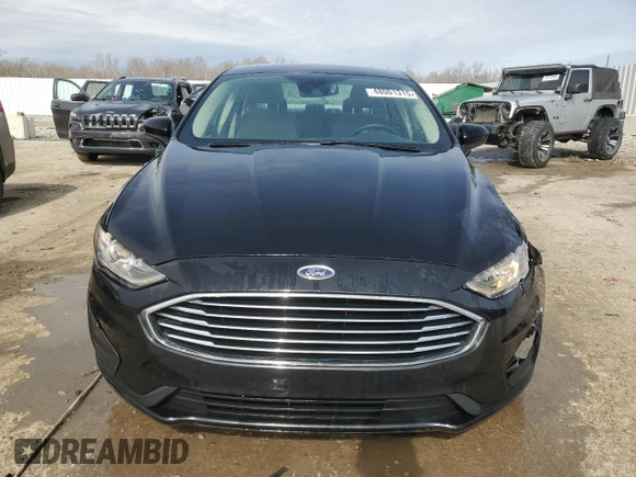 2019 Ford Fusion SE with VIN 3FA6P0HD9KR214927, listed as a Copart auction lot 48001315 with 50,145 mi miles and Salvage Title. Bid and sale history available at DreamBid. Image 5.