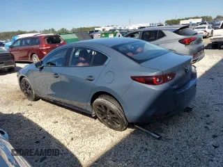 2025 Mazda 3 S Carbon Edition with VIN 3MZBPBCM2SM456593, listed as a Copart auction lot 47301665 with 3,404 mi miles and Clean Title. Bid and sale history available at DreamBid. Image 2.