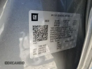 2020 GMC Canyon 4WD All Terrain w/Cloth with VIN 1GTG6FEN7L1113544, listed as a Copart auction lot 88544825 with 67,995 mi miles and Salvage Title. Bid and sale history available at carsss.com. Image 12.