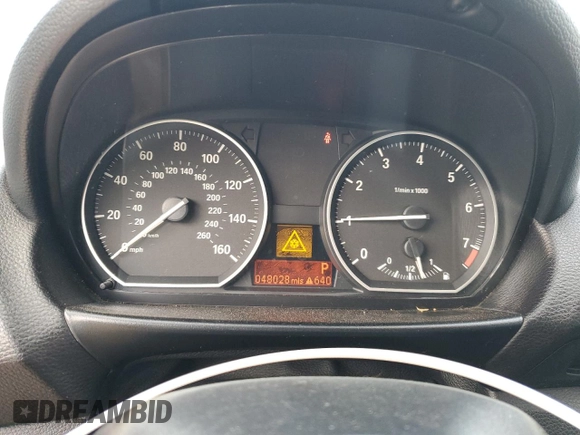 2013 BMW 1 Series 128i with VIN WBAUP7C58DVP25560, listed as a Copart auction lot 41989405 with 48,028 mi miles and Salvage Title. Bid and sale history available at carsss.com. Image 9.