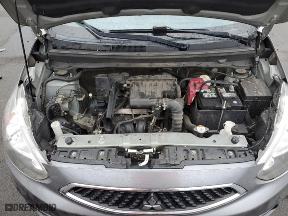 2019 Mitsubishi Mirage ES with VIN ML32A3HJ2KH010668, listed as a Copart auction lot 43415585 with 74,838 mi miles and Salvage Title. Bid and sale history available at carsss.com. Image 11.