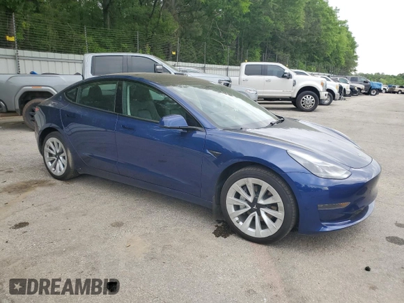 2023 Tesla Model 3 with VIN 5YJ3E1EA5PF695318, listed as a Copart auction lot 53832935 with 28,863 mi miles and Salvage title. Bid and sale history available at DreamBid. Image 4.