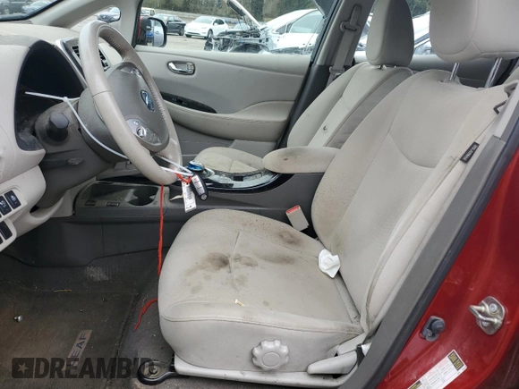 2012 Nissan LEAF SL with VIN JN1AZ0CP5CT017885, listed as a Copart auction lot 48780335 with 56,663 mi miles and Clean Title. Bid and sale history available at carsss.com. Image 7.