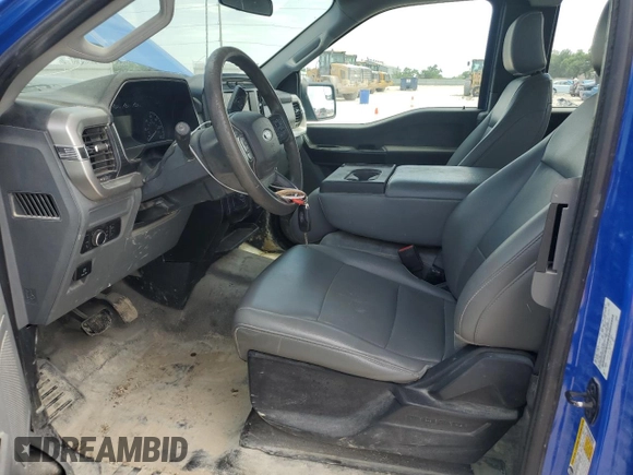 2021 Ford F-150 XL with VIN 1FTEX1EB1MKE59470, listed as a Copart auction lot 53046195 with 108,271 mi miles and Salvage title. Bid and sale history available at DreamBid. Image 7.