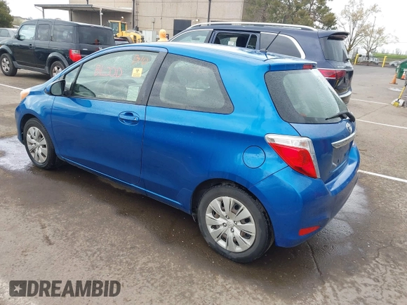 2013 Toyota Yaris L with VIN JTDJTUD3XDD572098, listed as a IAAI auction lot 41903113 with 106,900 mi miles. Bid and sale history available at carsss.com. Image 3.