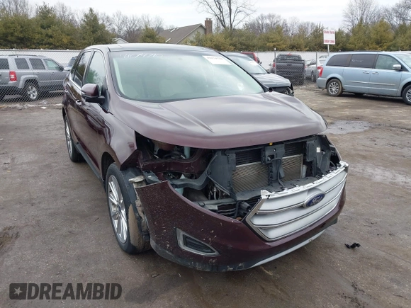 2018 Ford Edge Titanium with VIN 2FMPK4K83JBC46927, listed as a IAAI auction lot 41674710 with 77,979 mi miles. Bid and sale history available at carsss.com. Image 1.