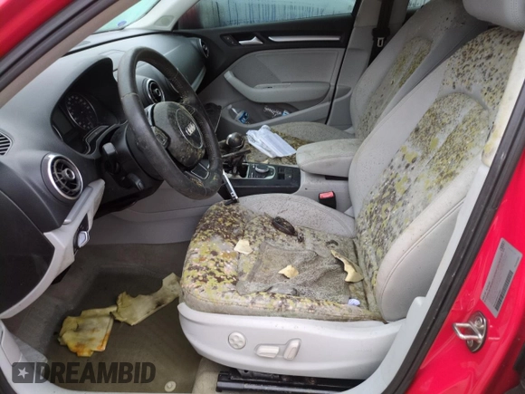 2015 Audi A3 Premium with VIN WAUACGFF6F1074961, listed as a Copart auction lot 57875045 with Not provided miles and Salvage title. Bid and sale history available at DreamBid. Image 7.