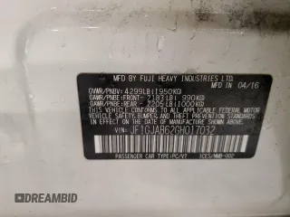 2016 Subaru Impreza Premium z VIN JF1GJAB62GH017032, wystawiony jako Copart lot #87623755 z przebiegiem Nie podano mil oraz Szkoda całkowita • Salvage title. Historia ofert i sprzedaży dostępna na DreamBid. Obrazek 12.