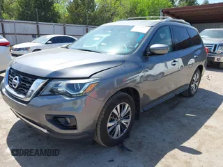 2018 Nissan Pathfinder SL with VIN 5N1DR2MN8JC659125, listed as a IAAI auction lot 42033651 with 120,934 mi miles and . Bid and sale history available at DreamBid. Image 2.