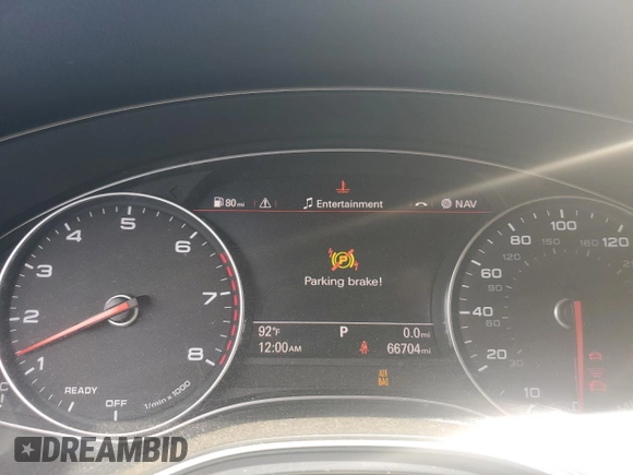 2017 Audi A7 Premium Plus with VIN WAUW2AFC5HN115894, listed as a Copart auction lot 54017284 with 66,704 mi miles and Salvage Title. Bid and sale history available at carsss.com. Image 9.
