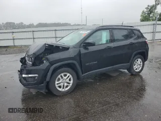 2018 Jeep Compass Sport z VIN 3C4NJCAB1JT253434, wystawiony jako Copart lot #59915385 z przebiegiem 62 843 mil mil oraz Szkoda całkowita • Salvage title. Historia ofert i sprzedaży dostępna na DreamBid. Obrazek 1.