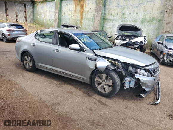 2015 Kia Optima Hybrid with VIN KNAGM4AD6F5083356, listed as a Copart auction lot 50904514 with 0 mi miles and Non Repairable. Bid and sale history available at carsss.com. Image 4.