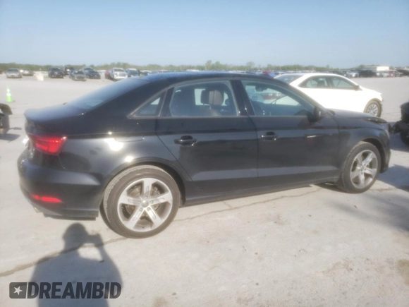 2017 Audi A3 Sedan Premium with VIN WAUB8GFF0H1017955, listed as a Copart auction lot 50989414 with 45,566 mi miles and Salvage Title. Bid and sale history available at carsss.com. Image 3.