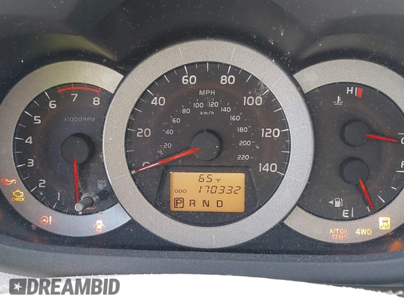 2009 Toyota RAV4 with VIN JTMBF33V59D007340, listed as a IAAI auction lot 42108406 with 170,332 mi miles. Bid and sale history available at carsss.com. Image 7.